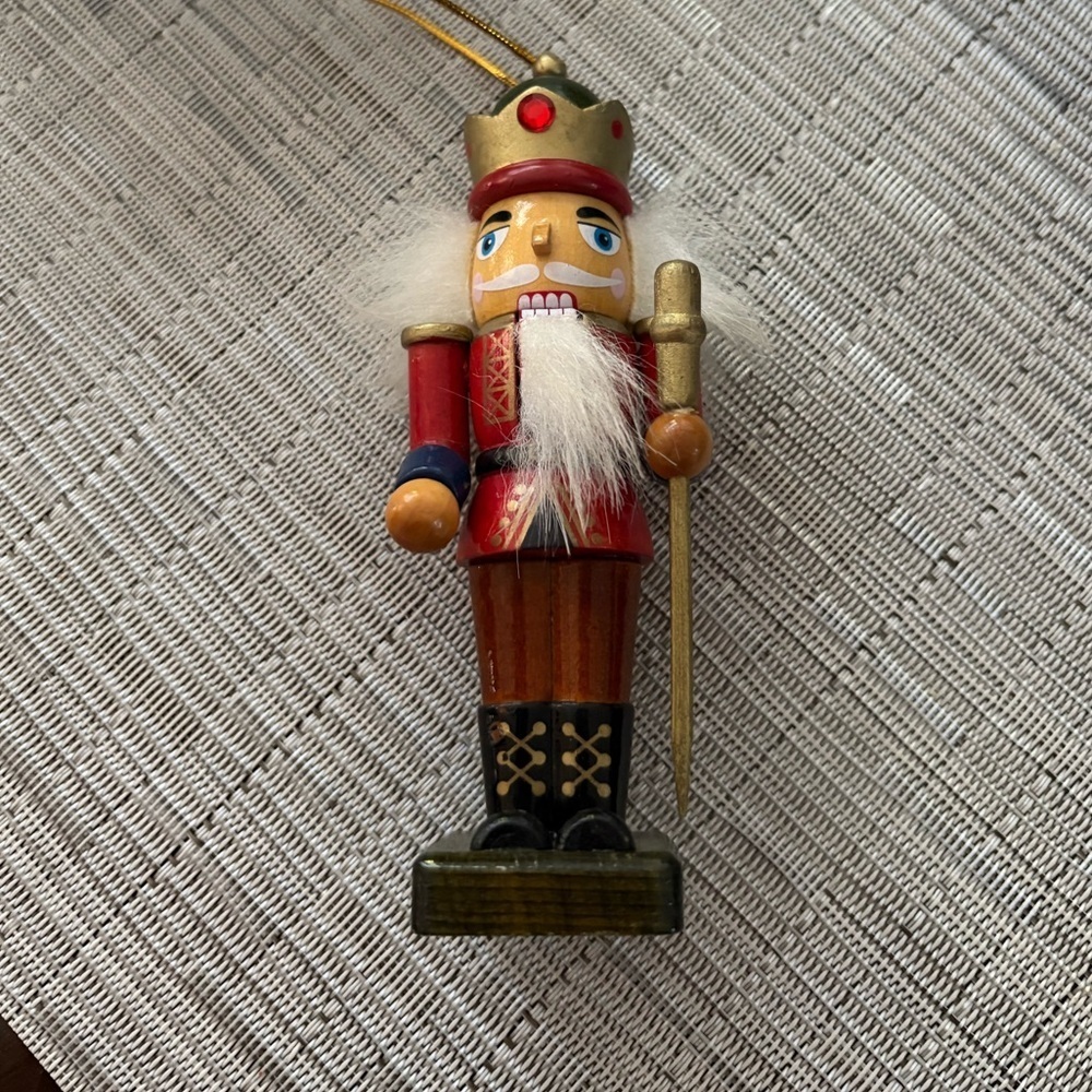 Nutcracker Christmas ornament new in box wooden 5” holiday decor new in box